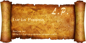 Luria Poppea névjegykártya